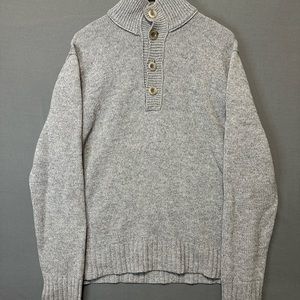 Banana Republic Lambswool Cashmere Sweater mens Large gray Knit